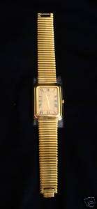 70s PIAGET 18K GOLD QUARTZ ROMAN DIAL MENS WRIST WATCH  