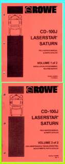 Rowe CD 100J Saturn Jukebox Service Manuals  