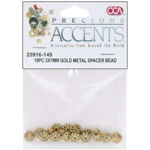  Precious Accents Gold Plated Metal Beads & Finding [Office 