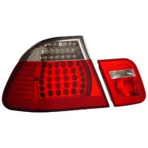  1999 2001 Bmw 3 series E46 4 Dr Led Tail Lights Red/clear 