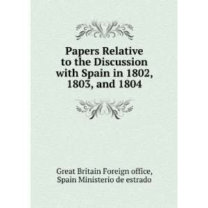   Spain Ministerio de estrado Great Britain Foreign office: 