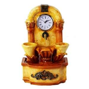 Wall Clock with Faucet Tabletop Water Fountain:  Home 