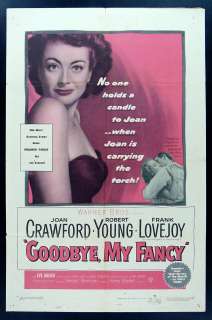 GOODBYE MY FANCY * 1SH ORIG MOVIE POSTER JOAN CRAWFORD  