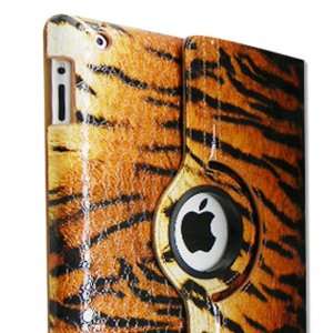  iMcase ® 360 Degree Tiger Pattern Rotating Smart Cover PU 