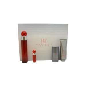  360 Red by Perry Ellis 4 pc Gift Set for Men: Beauty