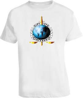 Interpol Police ICPO Logo World Insignia White T Shirt  