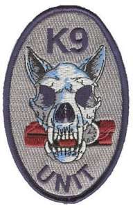 K9 police canine unit bomb sniffers generic patch  