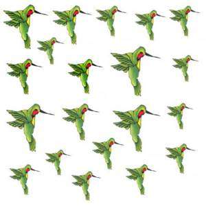 NEW 20 Water Slide Decals For Nail Art, Hummingbirds  
