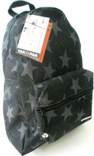 Yak Pak Backpack Black Gray Super Stars Student Bookbag  