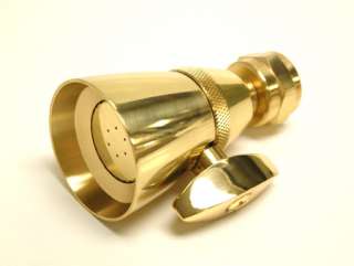 New Adjustable Spray Polished Brass Showerhead Shower Head CK131A2 