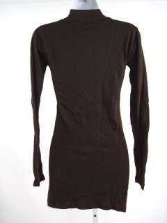 ZOOEY Brown Long Sleeve V Neck Top Sz XS  
