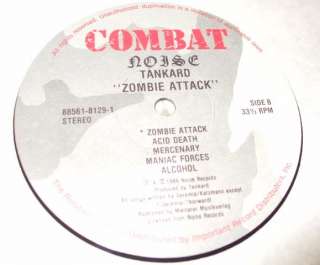 Tankard Zombie Attack 1986 Combat Records Vinyl Lp  