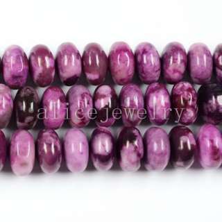 14x5mm Chinese Purple Jasper Roundel Bead 15.5 LS0503  
