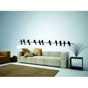  Removable Wall Decals  Birds on a wire long: Home 