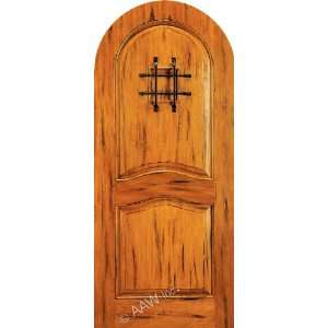 RA 425 36x96 (3 0x8 0) Mission Style Solid Wood Arched Top Door 