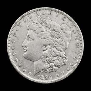 Authentic US Morgan Silver Dollar 1884O  
