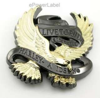 A357 Shiny Silver Wings Ride Belt Buckle Motorcycle  