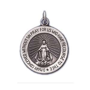  0.925 Sterling Silver Virgin Mary Pendant Charm Jewelry