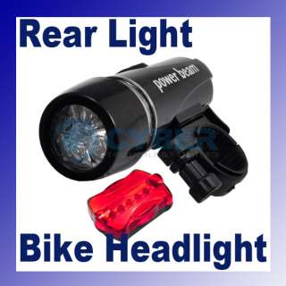 Waterproof LED Bike Bicycle Head Light+Rear Flashlight  