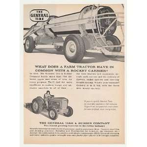   1961 General Tire Rocket Carrier Farm Tractor Print Ad: Home & Kitchen