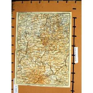  MAP 1912 MAURIAC SAINT FLOUR FRANCE CLERMONT FRANCE