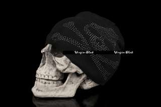 vb HOMME Mens SKULL CUBIC EMBROIDERY BEANIE HAT PUNK  