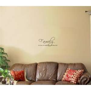 of a family makes life beautiful. Vinyl wall art Inspirational quotes 