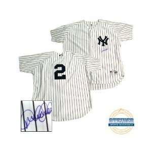  Yankees Steiner Jeter Autographed Pinstripe Jersey: Sports 