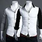 New Mens Fashion Casual Slim Fit Dress Shirts 2 Color 3 Size C218
