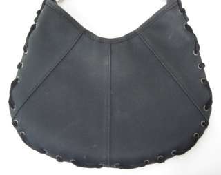 YVES SAINT LAURENT Black Satin Small Tote Handbag  