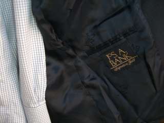 Signature Joseph A Bank Navy Blue Wool Mens Blazer Jacket Suit Coat 