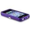 Purple w/ Chrome Stand Clip on Hard Case Cover+Screen Guard for iPhone 