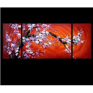 Abstract Art Chinese Cherry Blossom Feng Shui Oil 