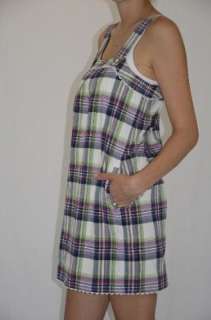 NWT Juicy Couture Pinafore Plaid Madras Dress Montauk 4  
