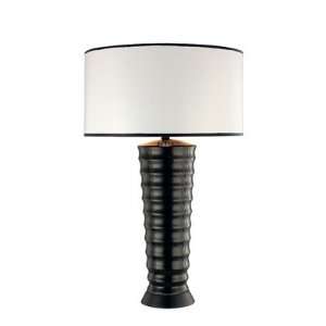   066 Table Lamp Black Painted White Paper Portables: Home Improvement