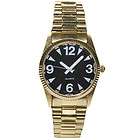 Mens Gold Tone Low Vision Watch Black