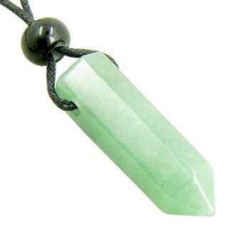  Healing Green Aventurine Crystal Point Pendant Necklace Clothing