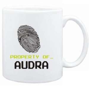  Mug White  Property of _ Audra   Fingerprint  Female 