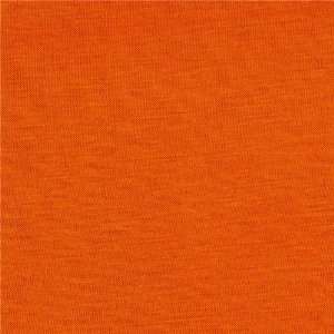 : 68 Wide Stretch Rayon Jersey Knit True Orange Fabric By The Yard 
