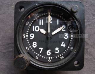 13A 2 Waltham Aircraft Eight Day Chronograph Clock 73  