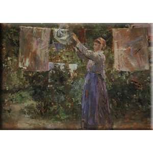  Peasant Hanging out the Washing 30x21 Streched Canvas Art 