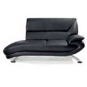  7040 Black Leather Sofa 7040 Black Leather Chaise 7040 