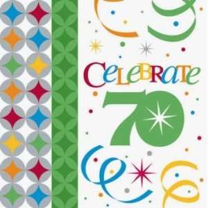  Celebrate in Style 70th Birthday 3 Ply Beverage Napkins 