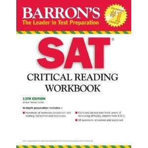  Barrons SAT Critical Reading Workbook (Barrons Critical 