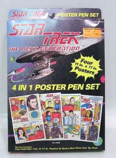 STAR TREK NG 4 in 1 Poster Pen Set MINT IN BOX  