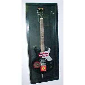  Autographed Guitar Wood Display Case   Red Velvet 