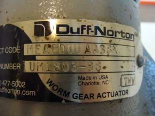 1713 NEW Duff Norton UM1803 38 Worm Gear Actuator 38in  