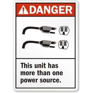 Danger (ANSI): This Unit Has More Than One Power Source (with graphic 