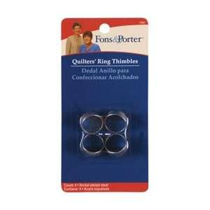   & Porter Quilters Ring Thimble 4/Pkg Adjustable 7882; 3 Items/Order