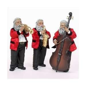  Set of 3 Smooth Jazz Band African American Santa Claus 